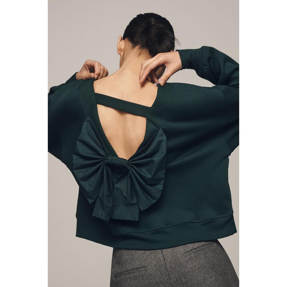 Maeve Bow-Back Sweatshirt XL NWT